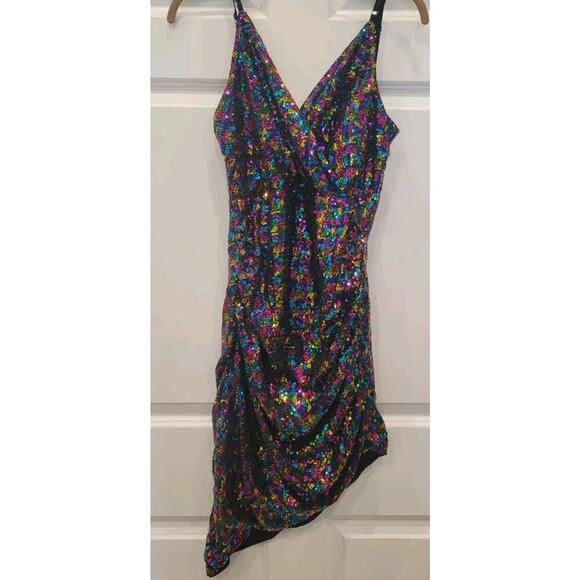 Multicolor Sequin Party Dress Grace Karin Small MSP 49.99 Princess Glam Rave - Picture 2 of 7